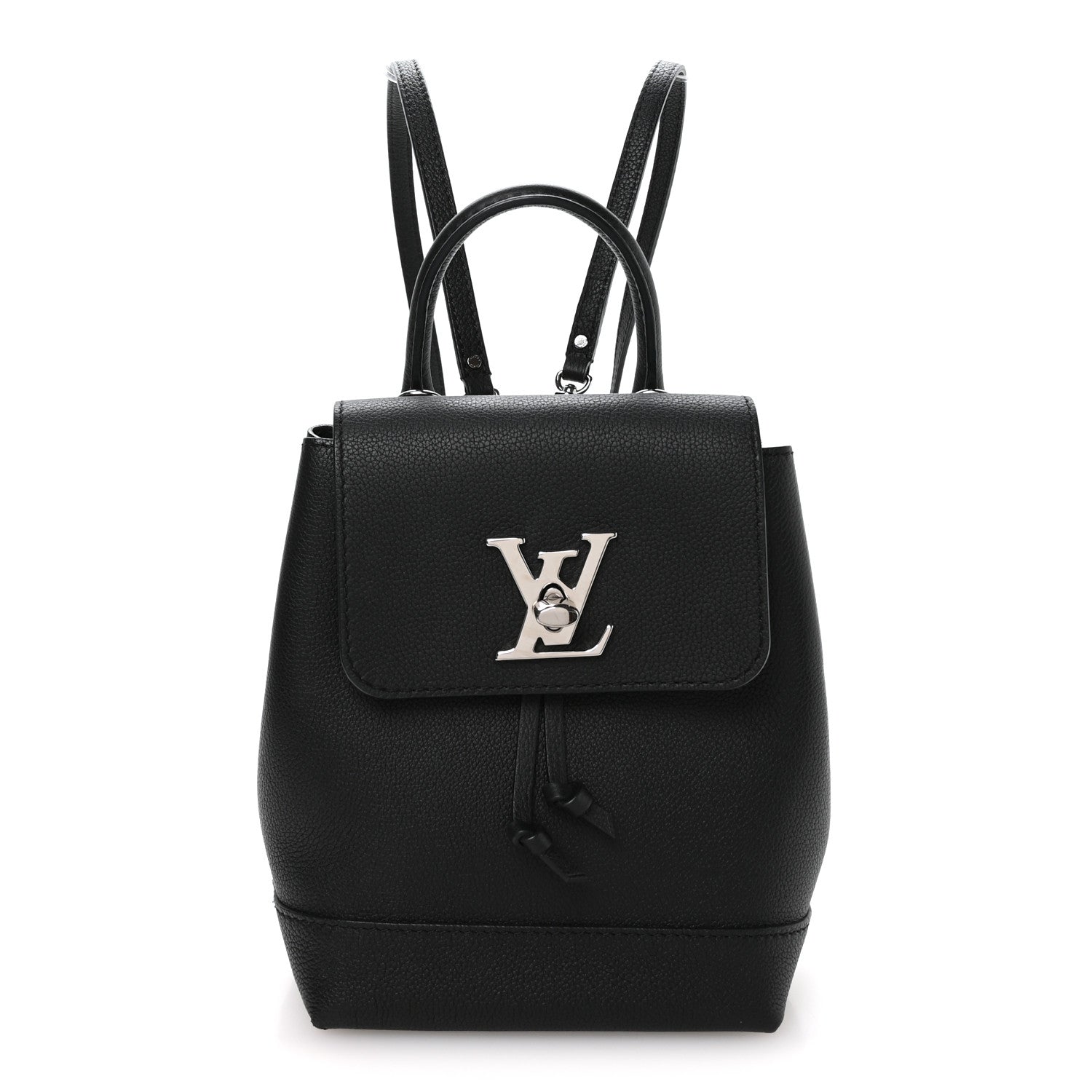Louis Vuitton Calfskin Lockme Mini Backpack Black