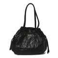 Prada Nappa Antique Drawstring Tote Black