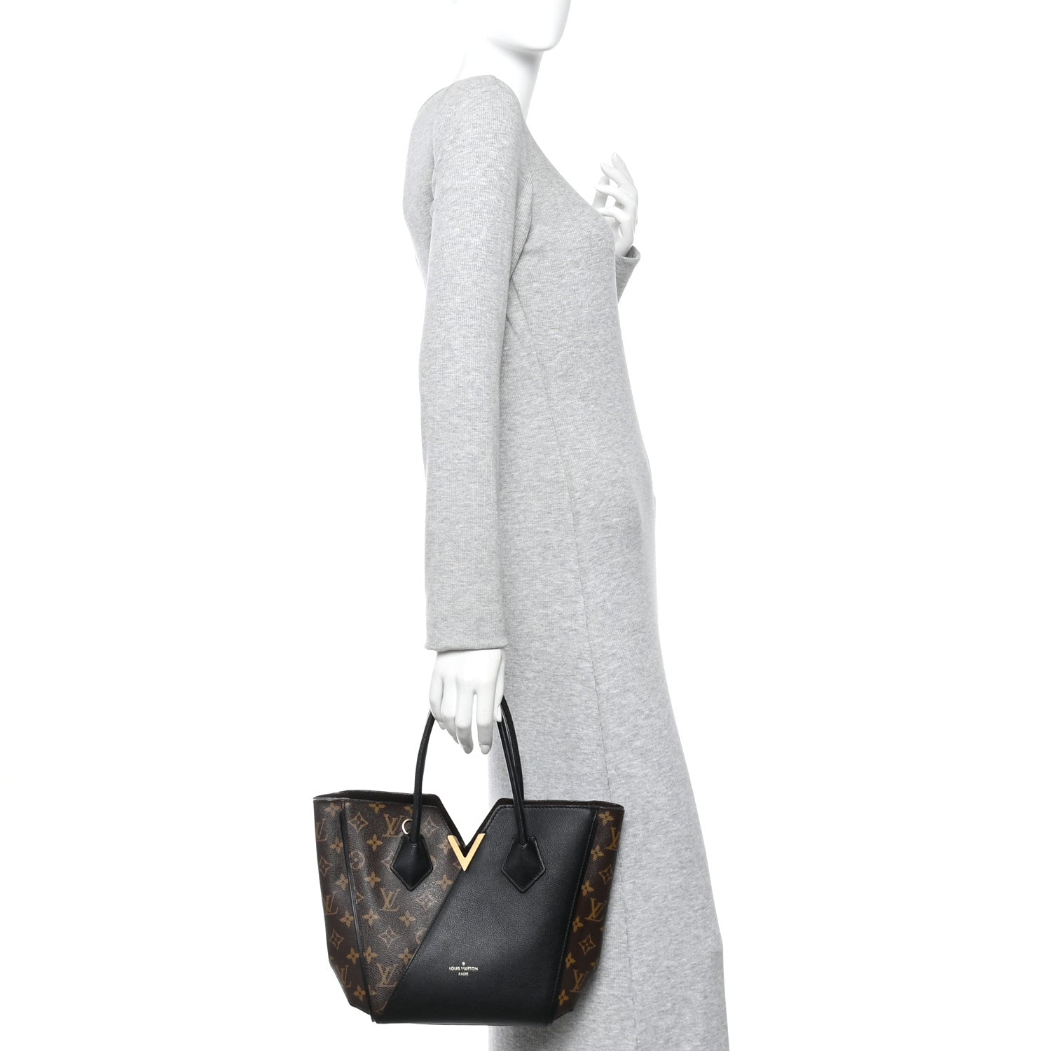 Louis Vuitton Calfskin Monogram Kimono Tote PM Black