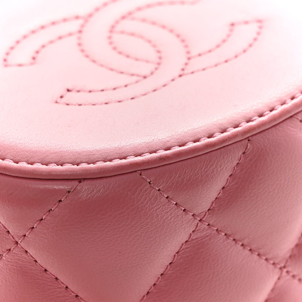 Chanel Lambskin Quilted Mini Crown Box Bag Pink