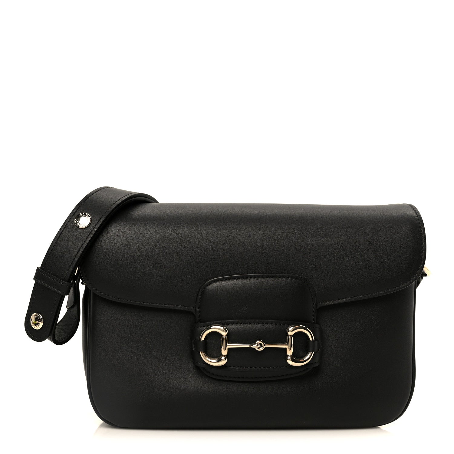 Gucci Arabella Calfskin Horsebit 1955 Soft Small Shoulder Bag Black