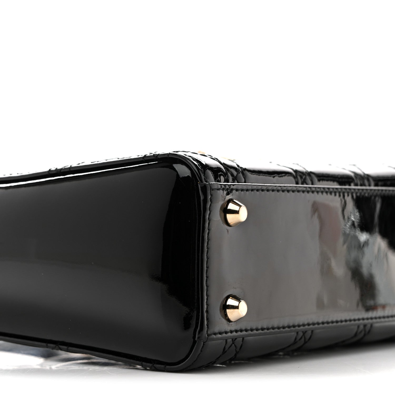 Christian Dior Patent Cannage Mini Lady Dior Black