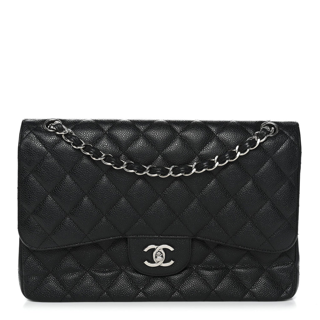 Chanel Caviar Quilted Jumbo Double Flap Black