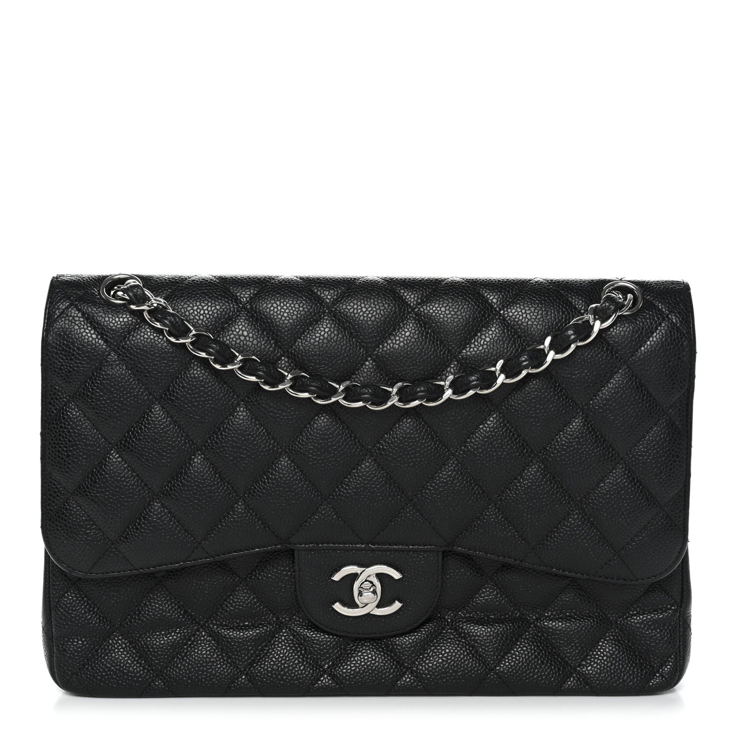 Chanel Caviar Quilted Jumbo Double Flap Black