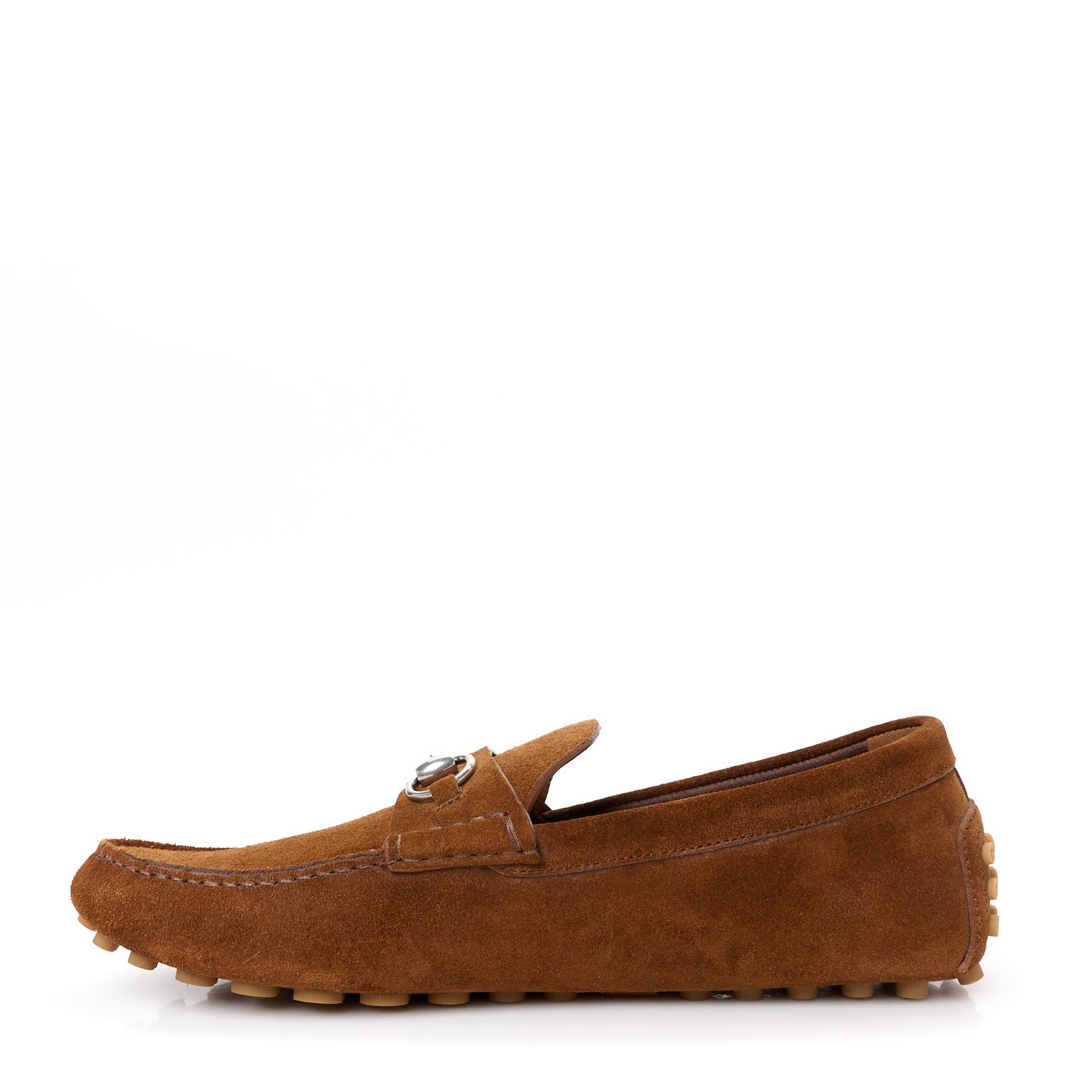 Gucci Suede Mens Horsebit Driver Loafers 9 Cuir