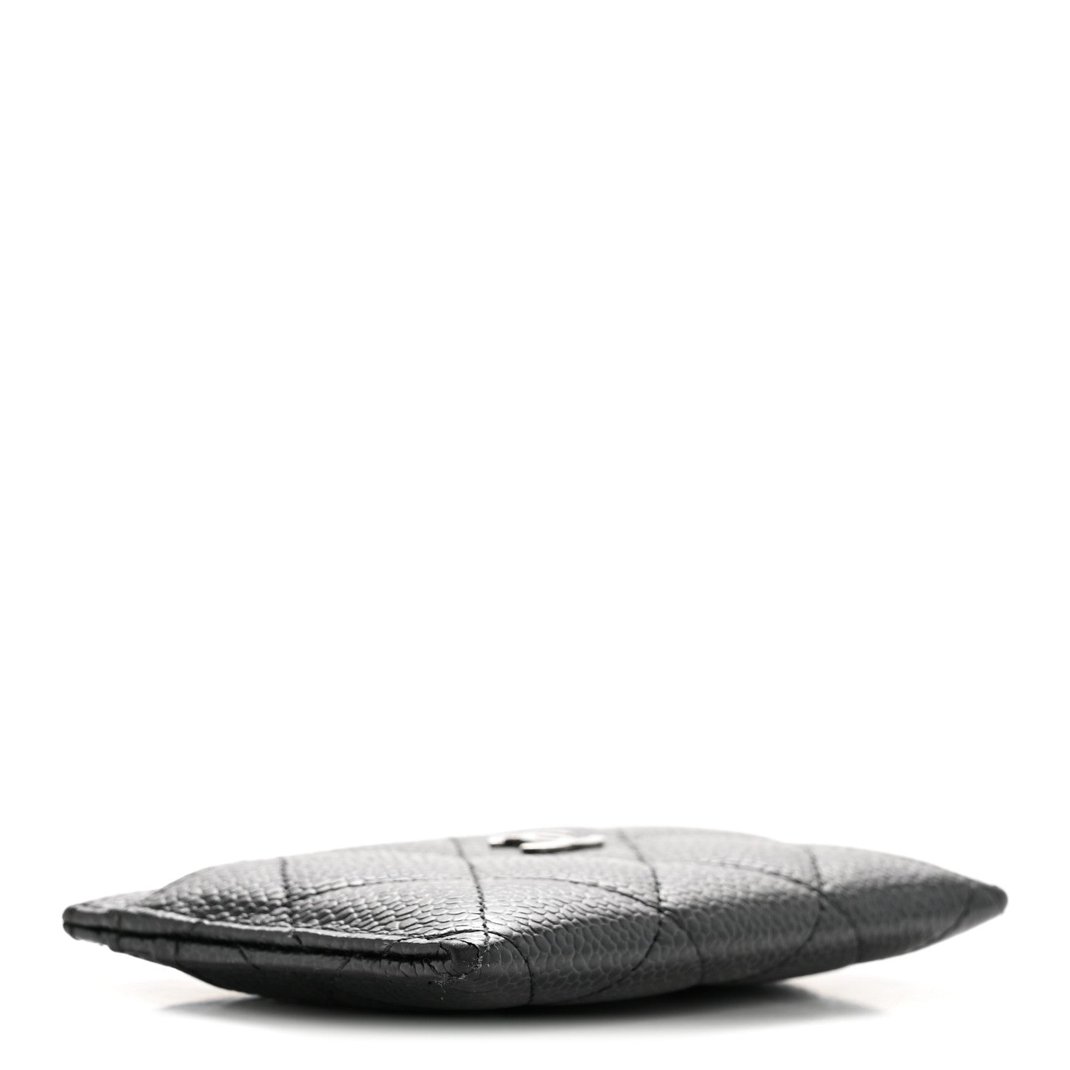 Caviar Quilted Card Holder Black