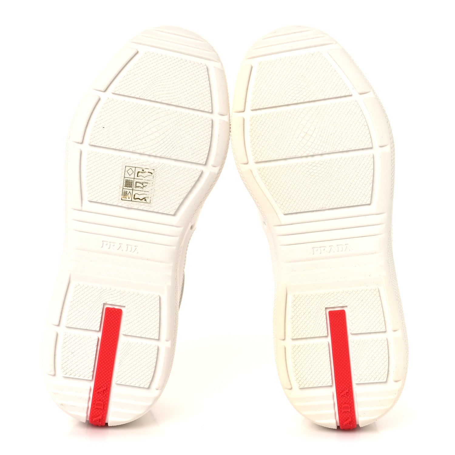 Prada Soft Rubber Mesh Womens America's Cup Sneakers 35 White Argento
