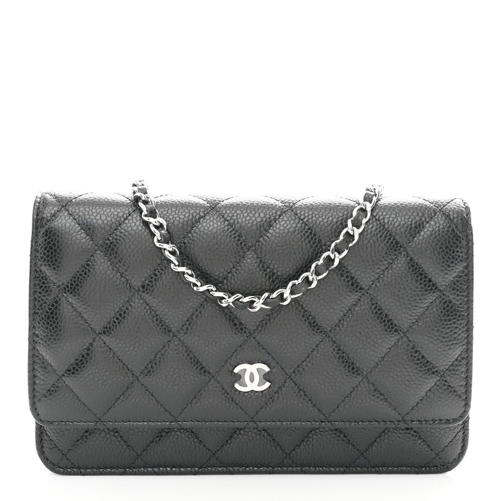 Chanel Caviar Quilted Wallet on Chain WOC Black