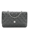 Chanel Caviar Quilted Wallet on Chain WOC Black