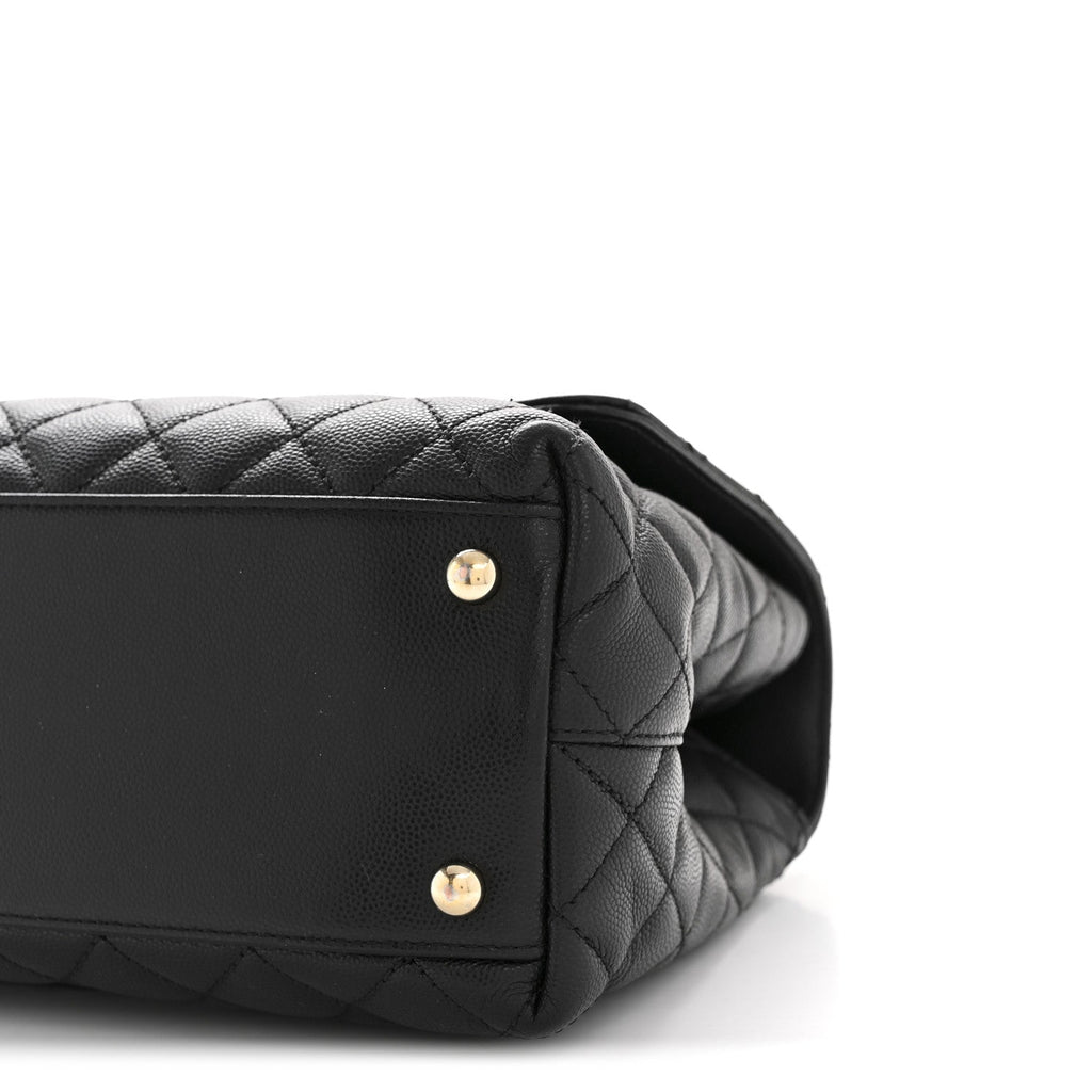 Chanel Caviar Quilted Small Coco Handle Flap Black