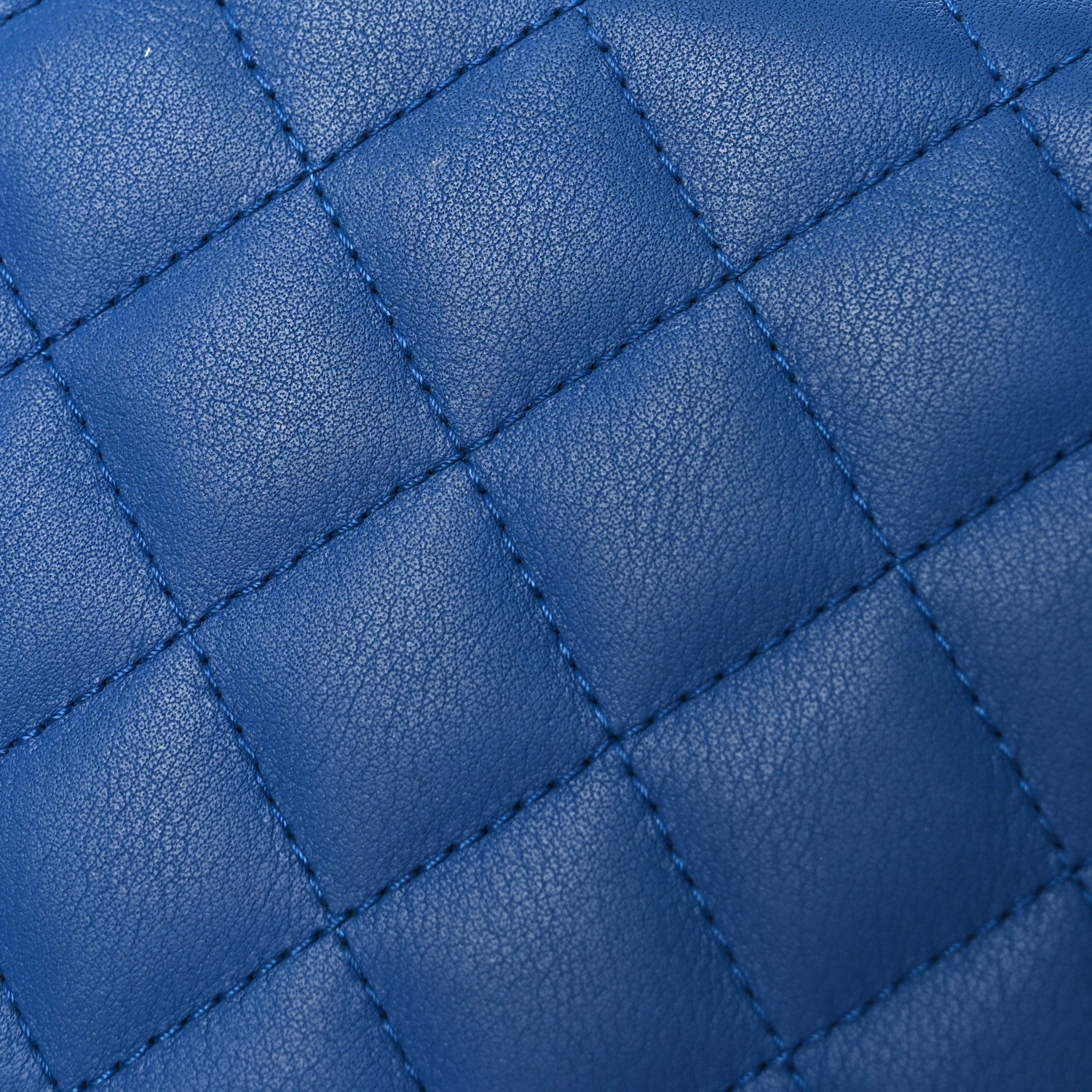 Chanel Calfskin Quilted North South Boy Flap Blue