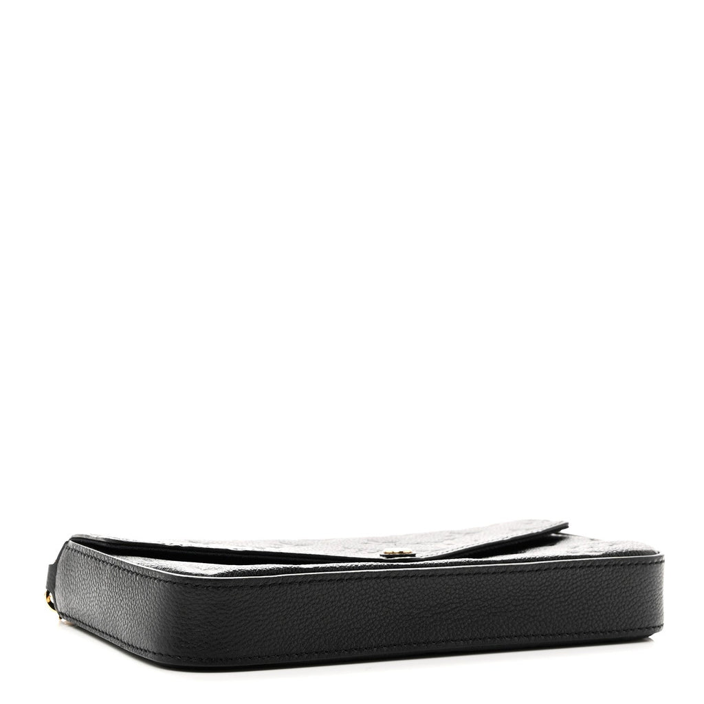 Louis Vuitton Empreinte Pochette Felicie Chain Wallet Black