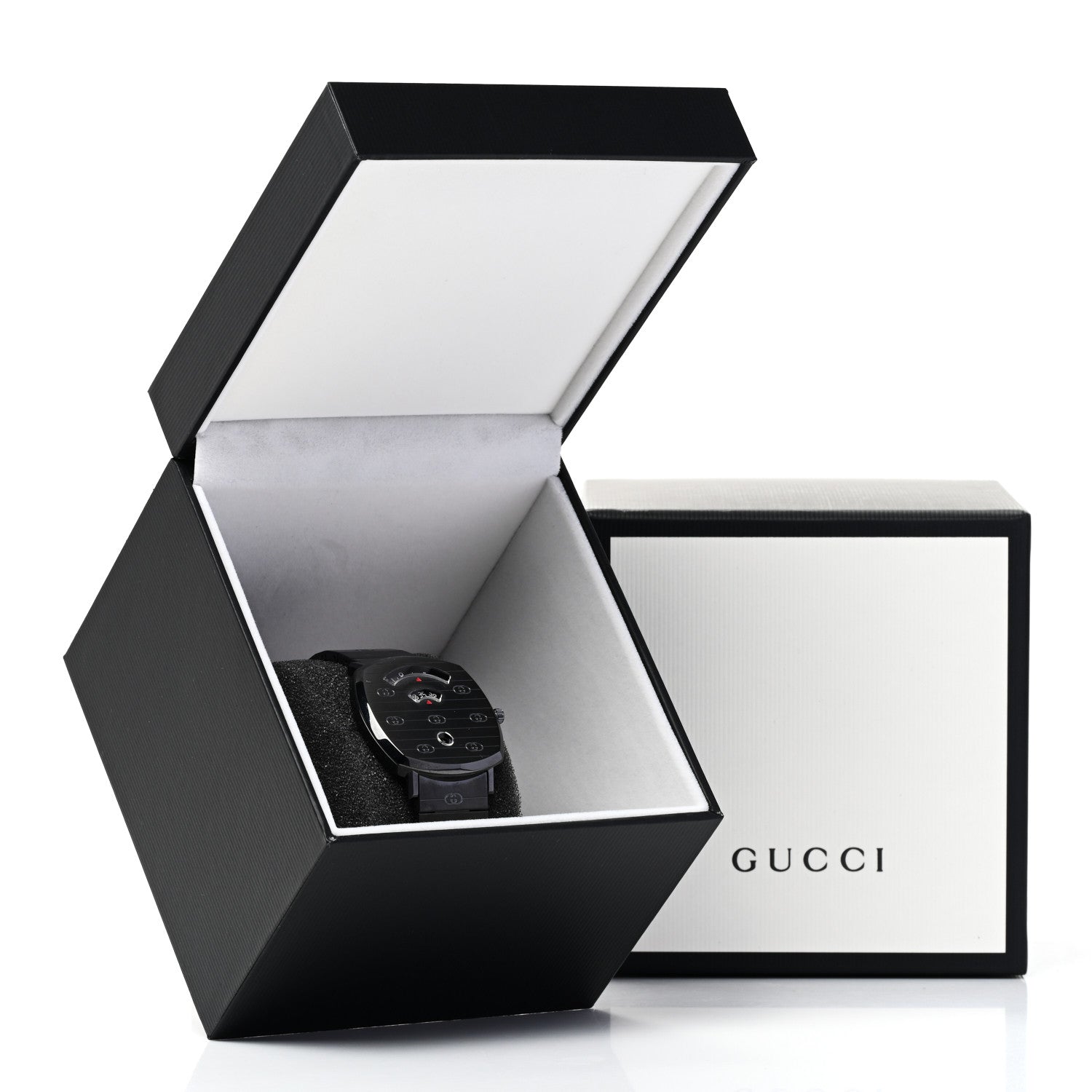 Gucci PVD Stainless Steel 38mm Grip Quartz Watch Black