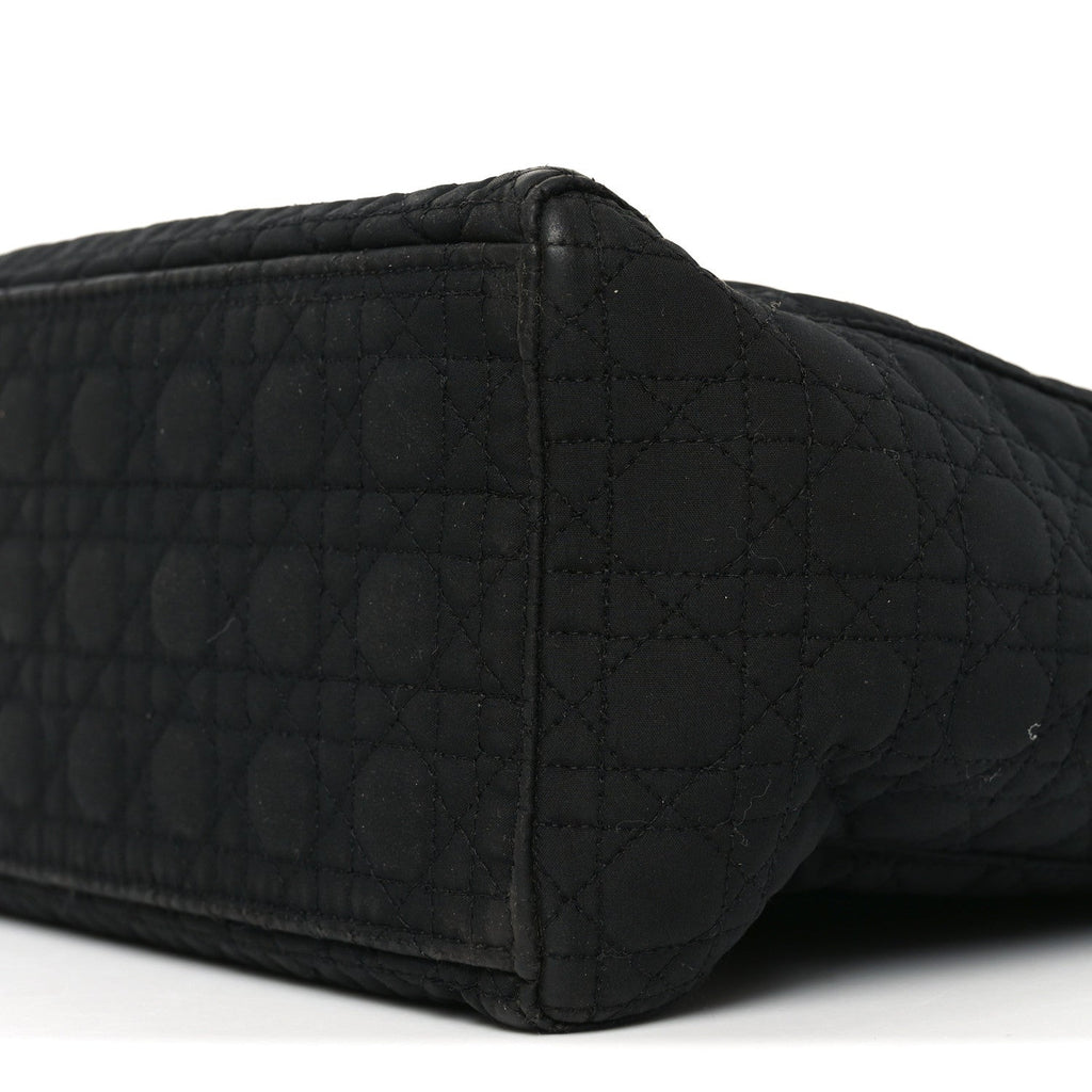 Christian Dior Nylon Cannage Large Lady Dior Black