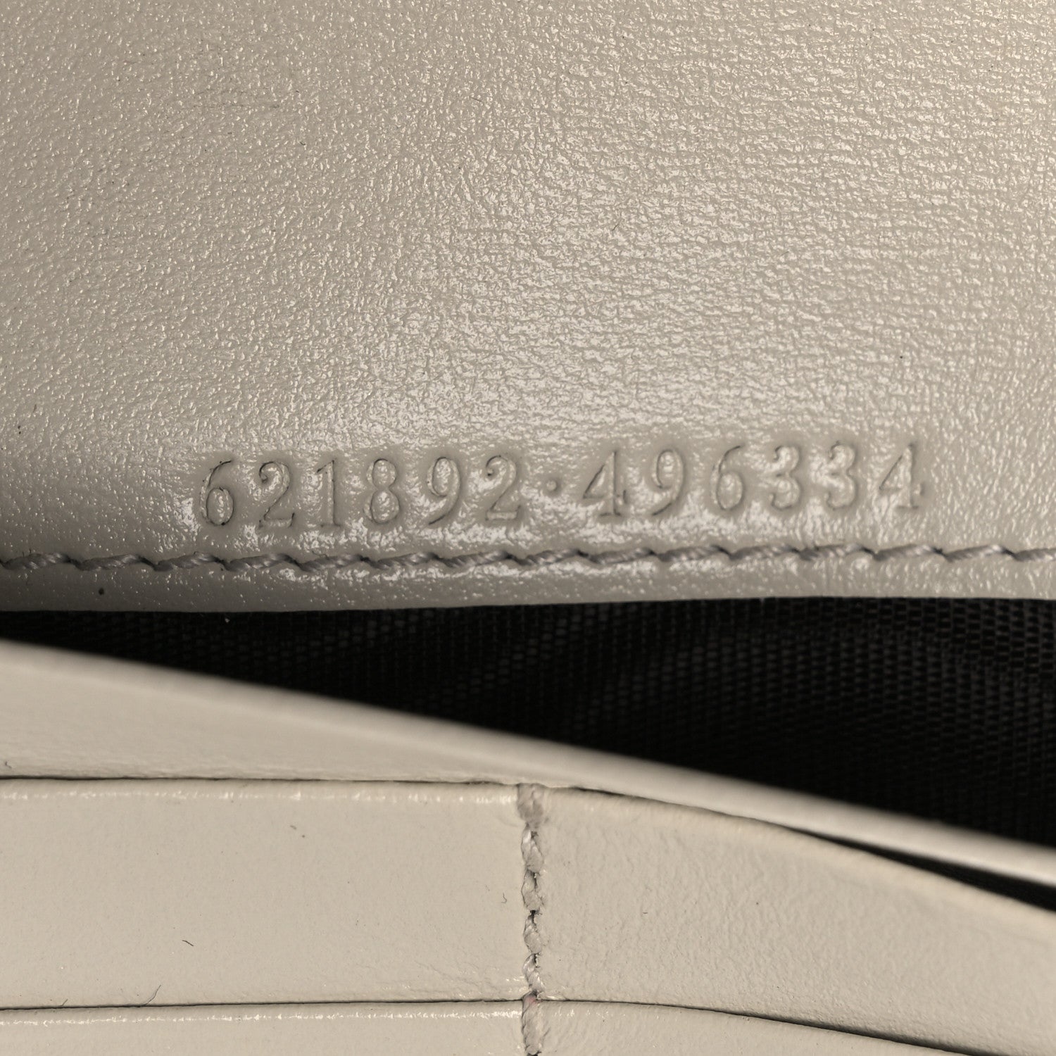 Gucci Boarded Plutone Calfskin Horsebit 1955 Wallet On Chain Mystic White