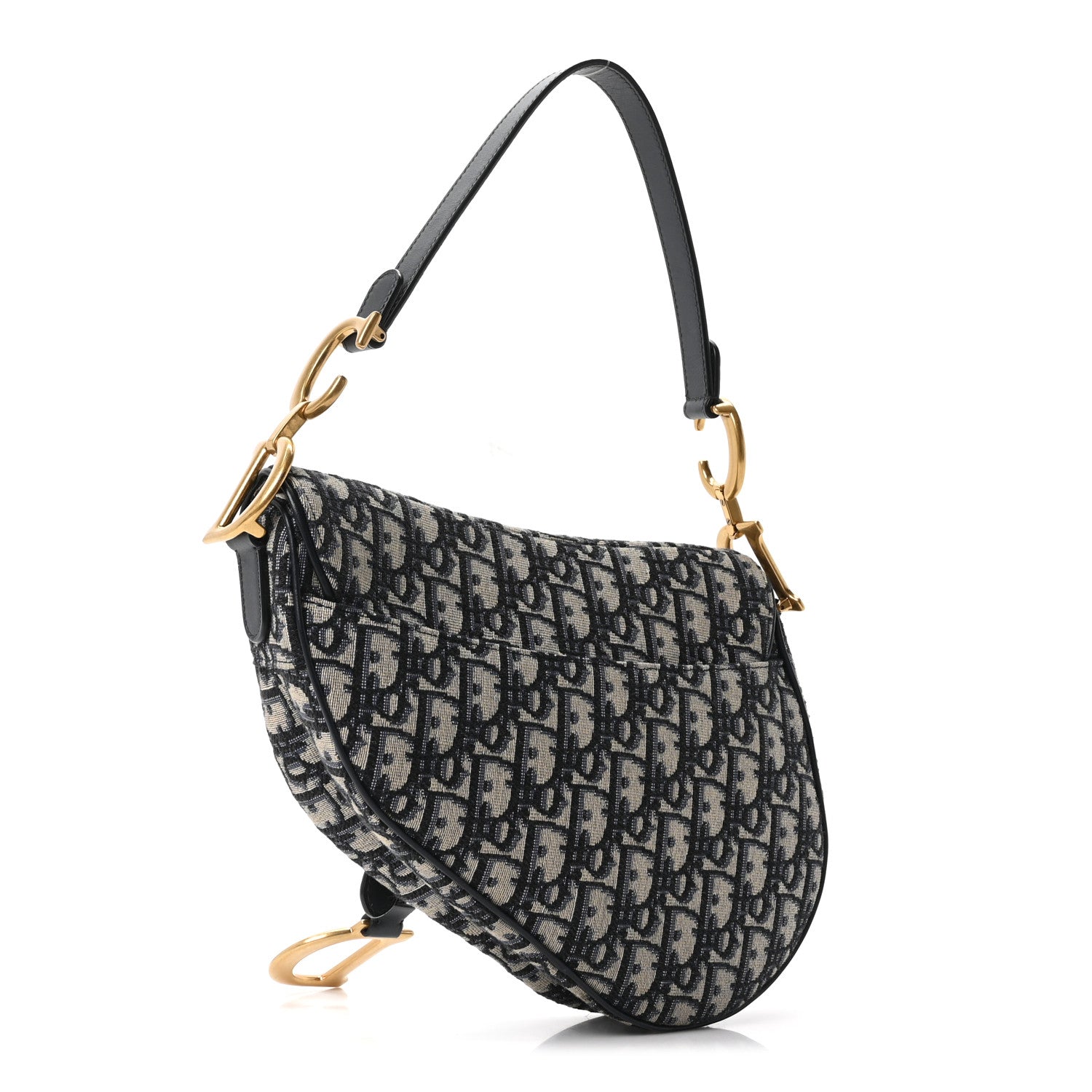 Christian Dior Oblique Saddle Bag Blue