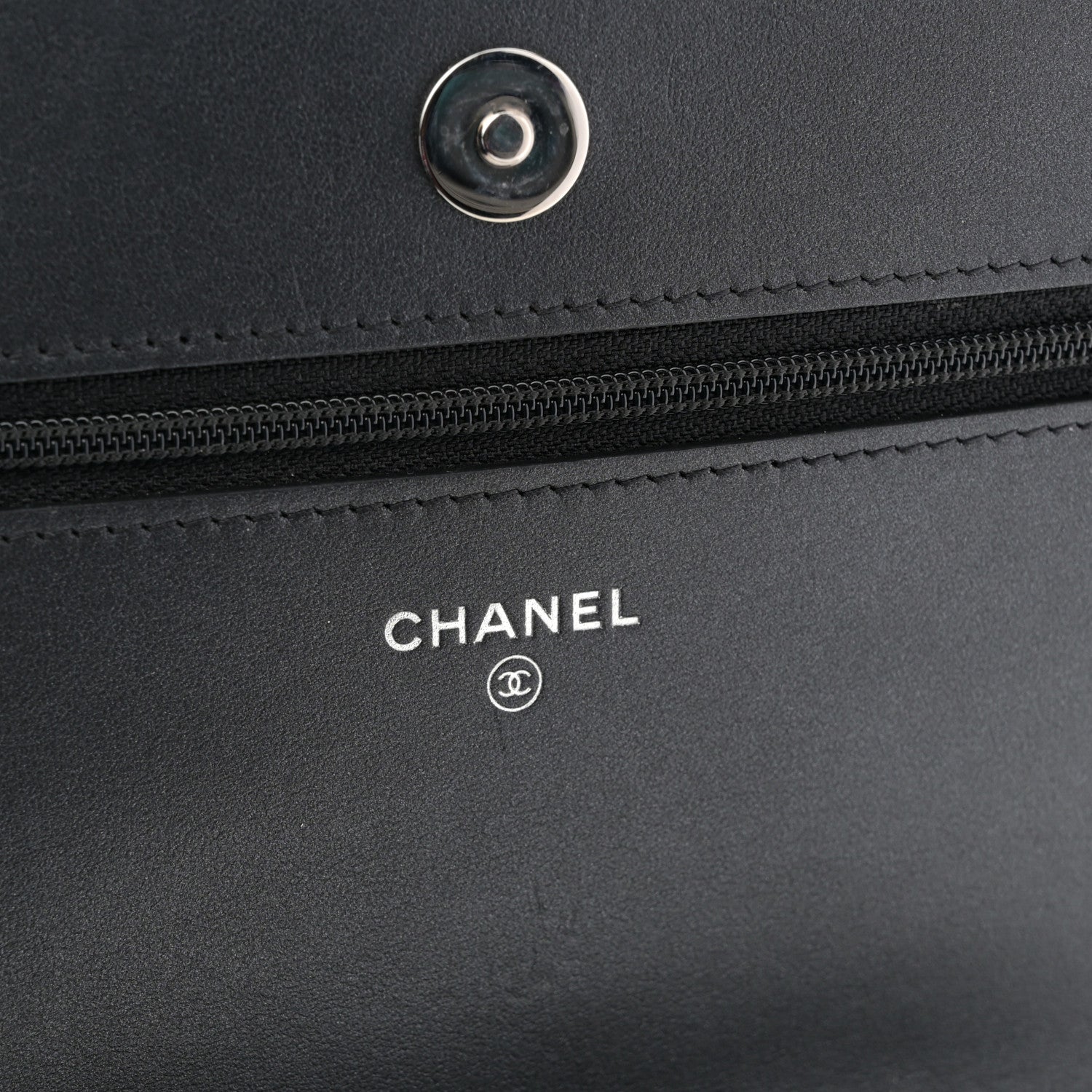 Chanel Caviar Quilted Vintage Mademoiselle Wallet On Chain WOC Black