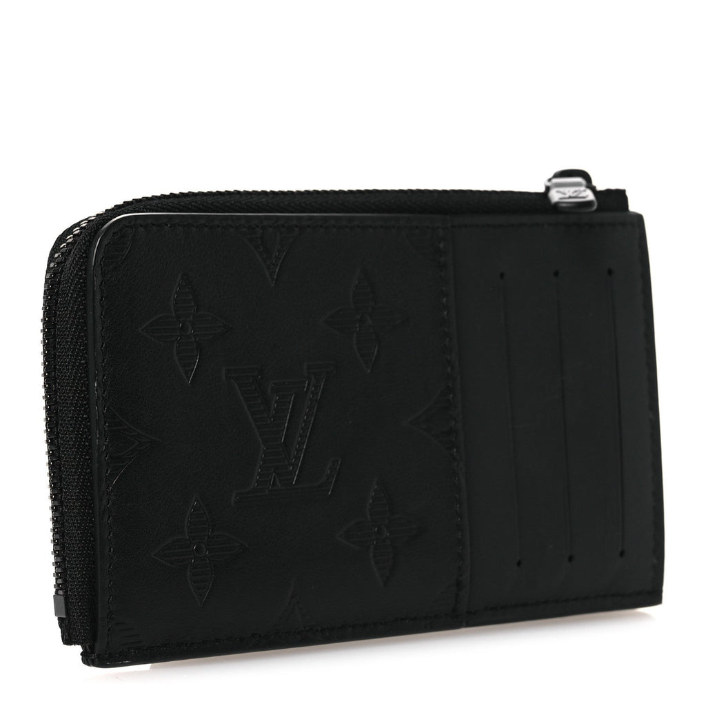 Louis Vuitton Calfskin Monogram Shadow Hybrid Wallet Black