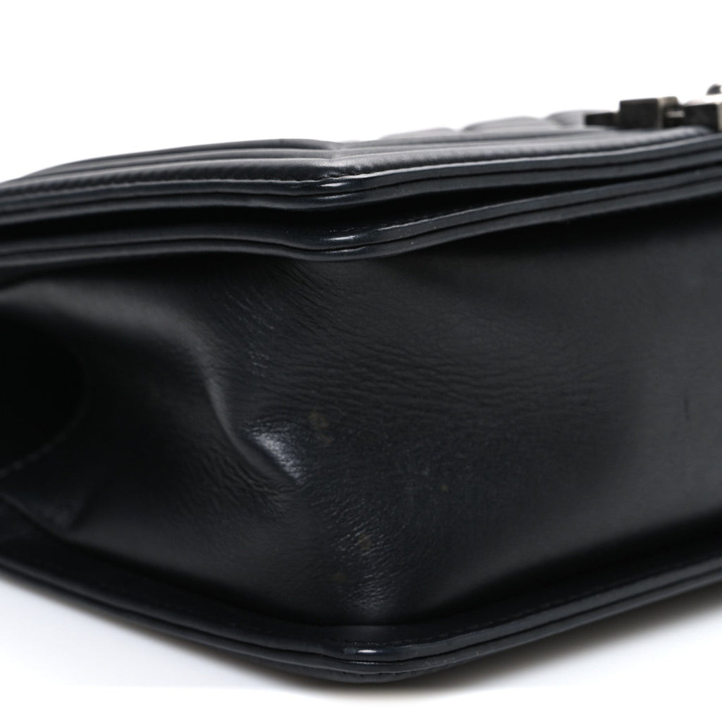 Chanel Lambskin Quilted Medium Boy Flap Black