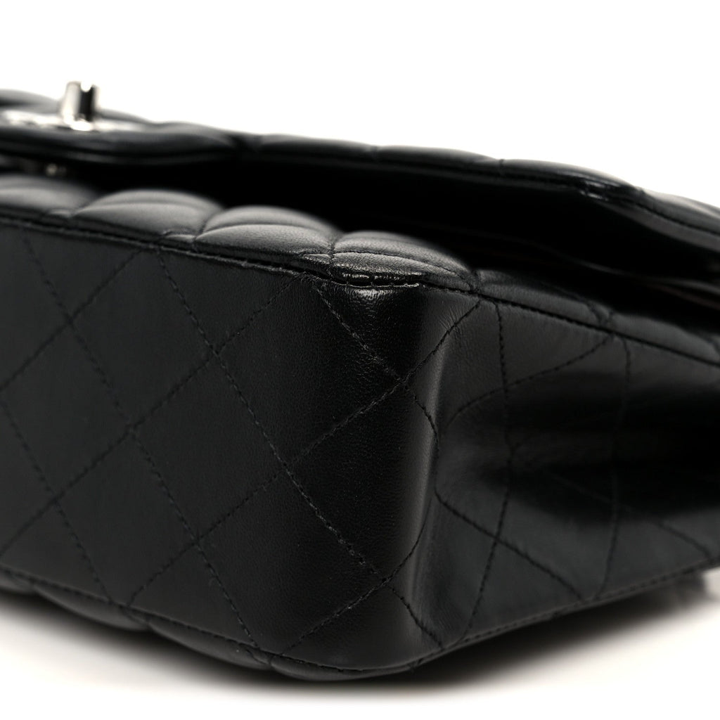 Chanel Lambskin Quilted Medium Double Flap Black