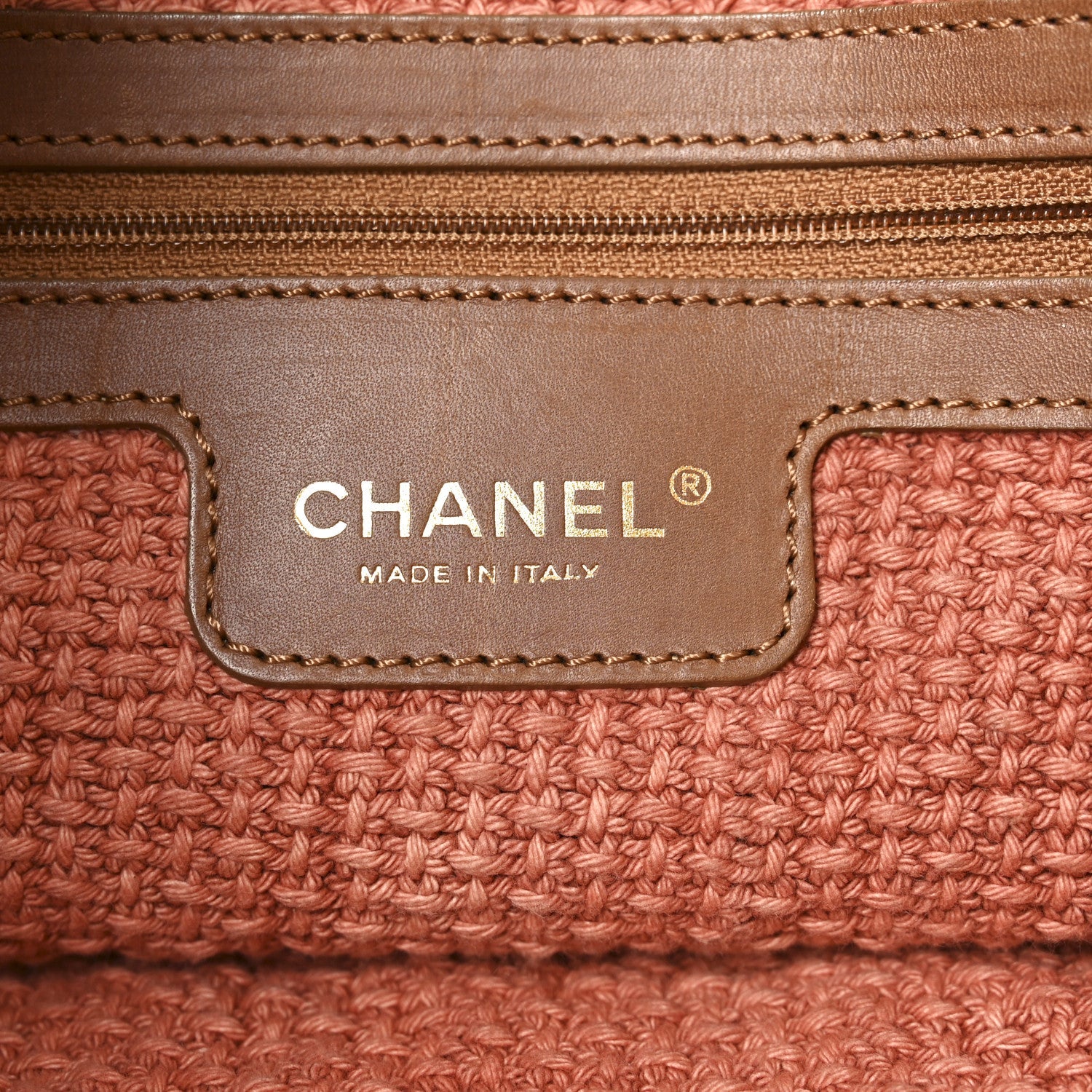 Chanel Straw Raffia Tote Natural Pink