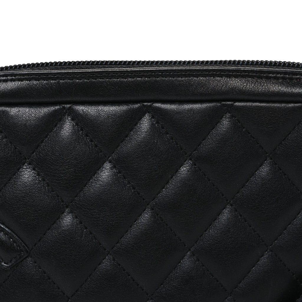 Chanel Calfskin Quilted Cambon Pochette Black