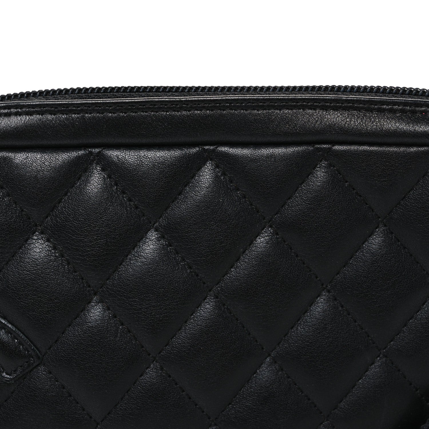 Chanel Calfskin Quilted Cambon Pochette Black