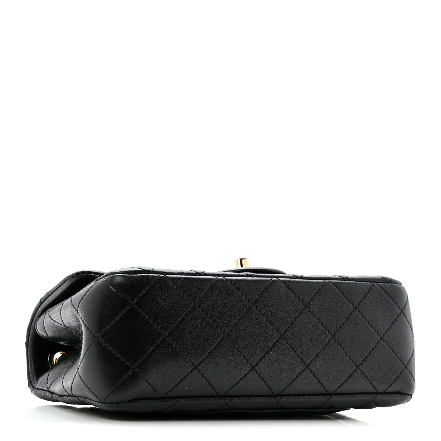 Chanel Lambskin Quilted Mini Rectangular Pearl Crush Flap Black
