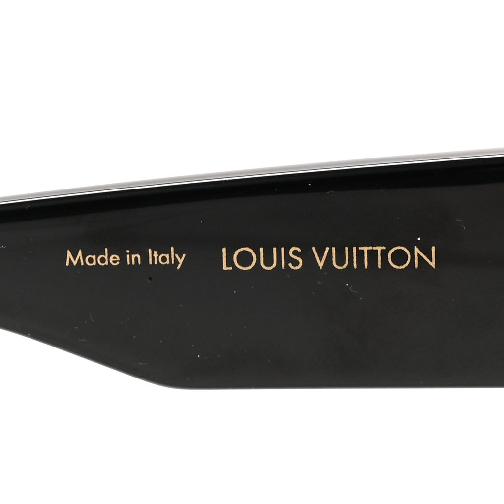 Louis Vuitton Acetate Swarovski Crystal Cyclone Sunglasses Z1578W Black