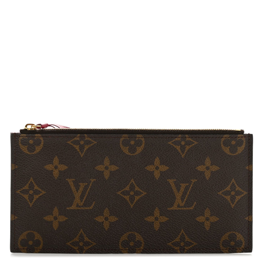 Louis Vuitton Monogram Felicie Chain Wallet Zippered Insert Fuchsia
