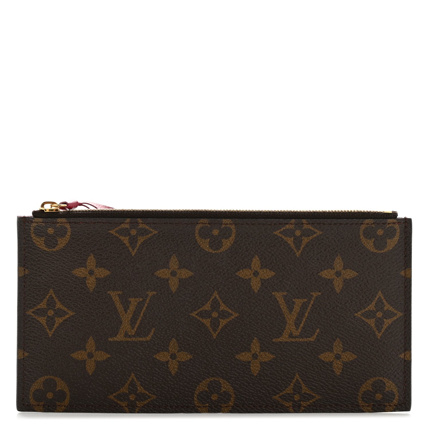 Louis Vuitton Monogram Felicie Chain Wallet Zippered Insert Fuchsia