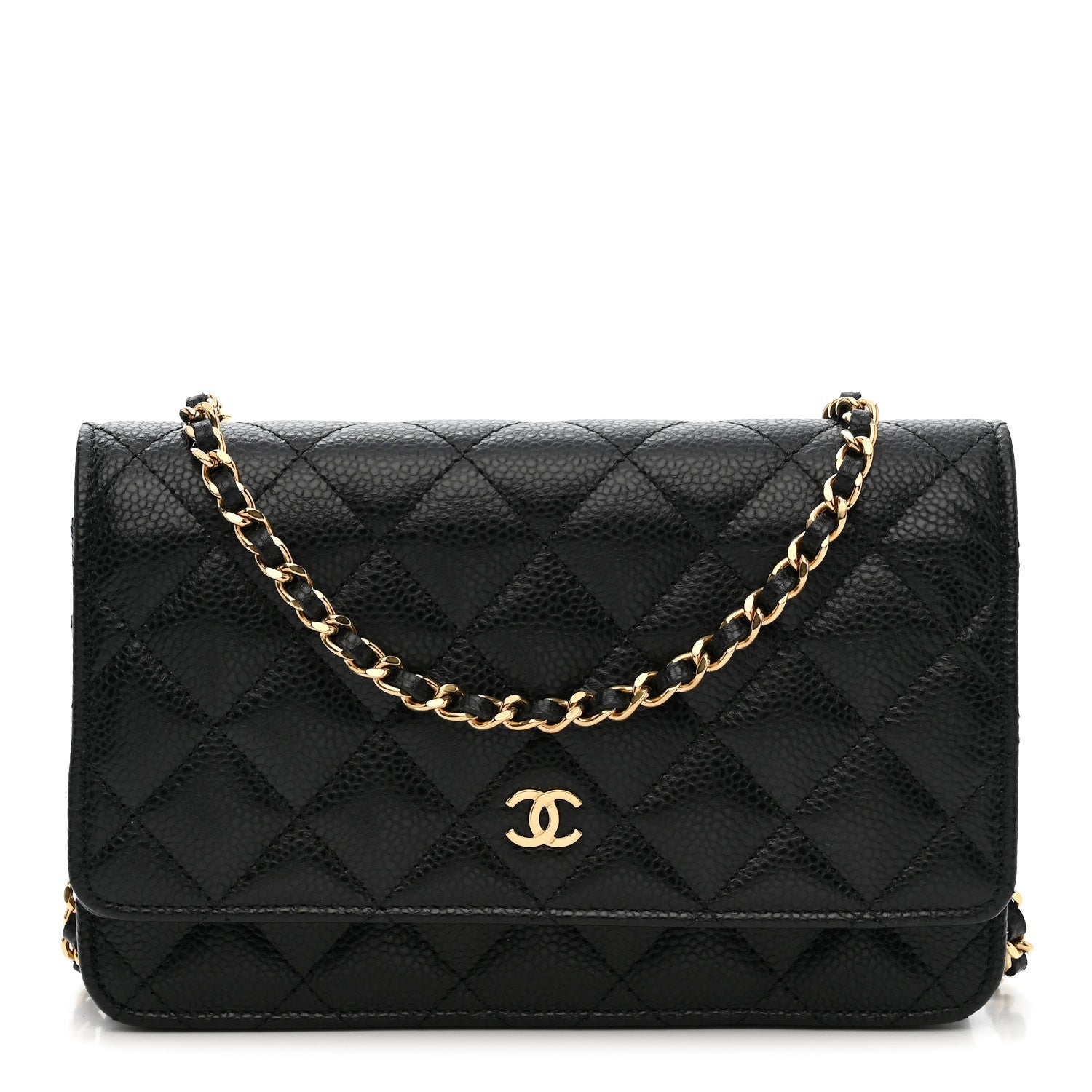 Chanel Caviar Quilted Wallet on Chain WOC Black