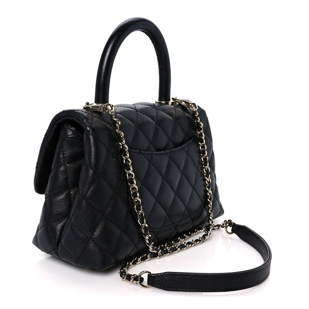 Chanel Caviar Quilted Mini Coco Handle Flap Black