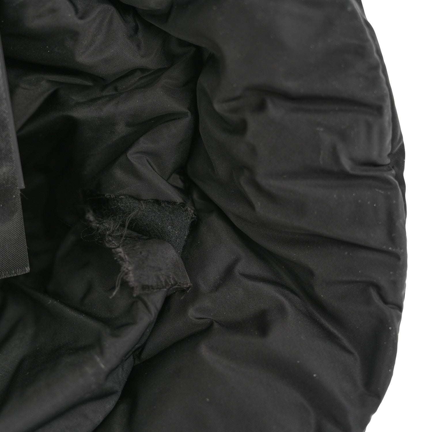 Prada Nylon Triangle Quilted Padded Bucket Hat M Black