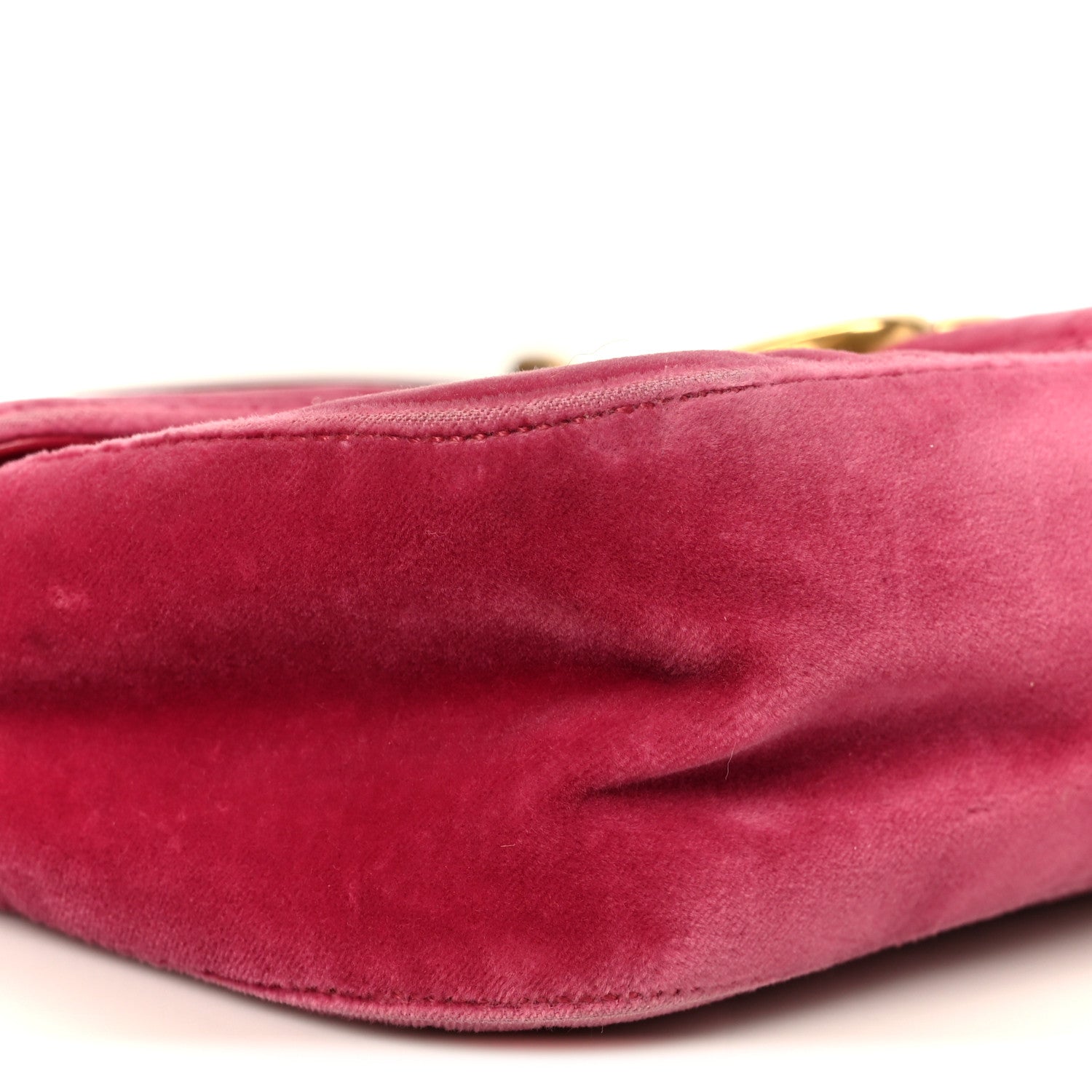 Gucci Velvet Matelasse Small GG Marmont Shoulder Bag Light Raspberry Rose