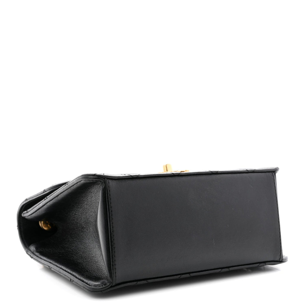 Chanel Lambskin Quilted CC Logo Mini Flap Black