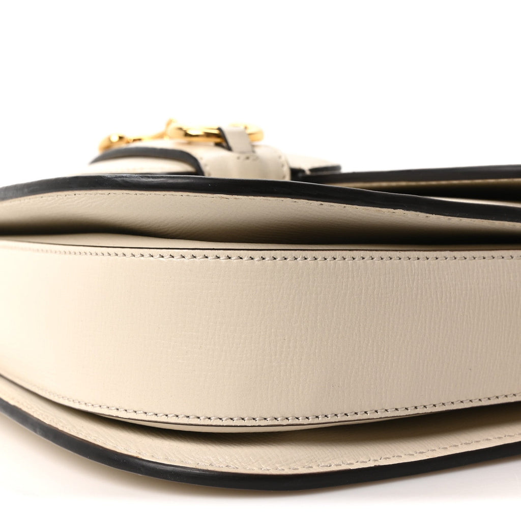 Gucci Azalea Calfskin Horsebit 1955 Shoulder Bag Mystic White