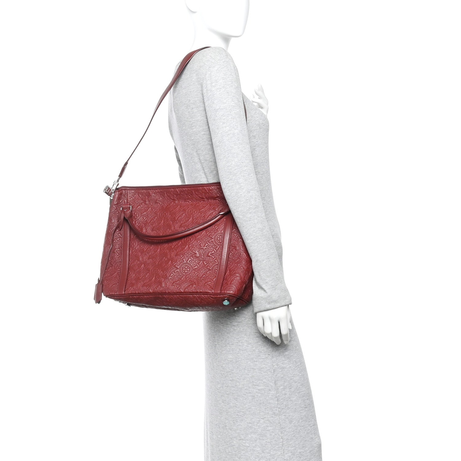 Louis Vuitton Monogram Lambskin Antheia Ixia MM Fuchsia