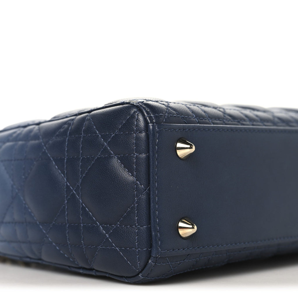 Christian Dior Lambskin Cannage Gradient Small My ABCDior Lady Dior Indigo Blue