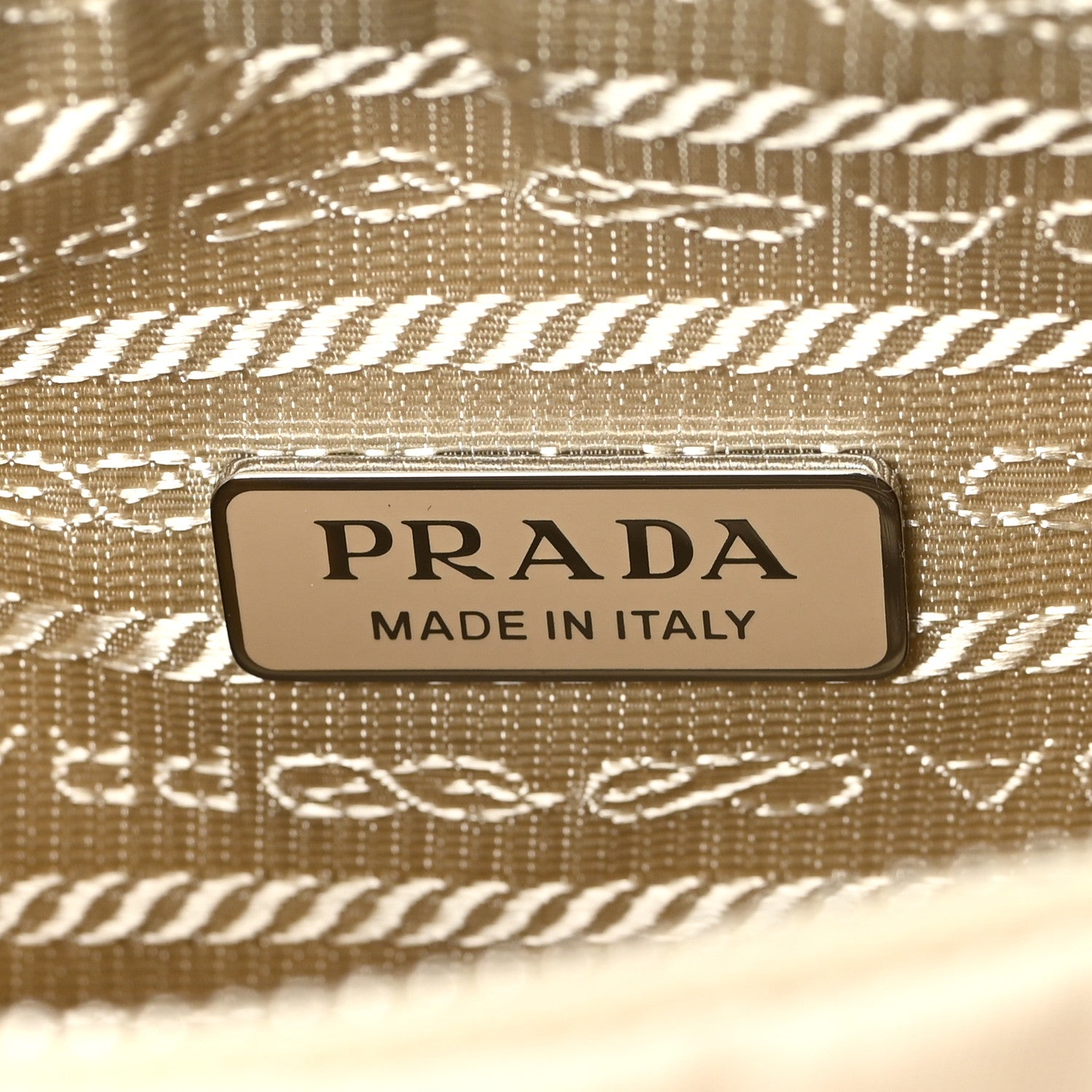 Prada Tessuto Nylon Studded Mini Re-Edition Bag Deserto