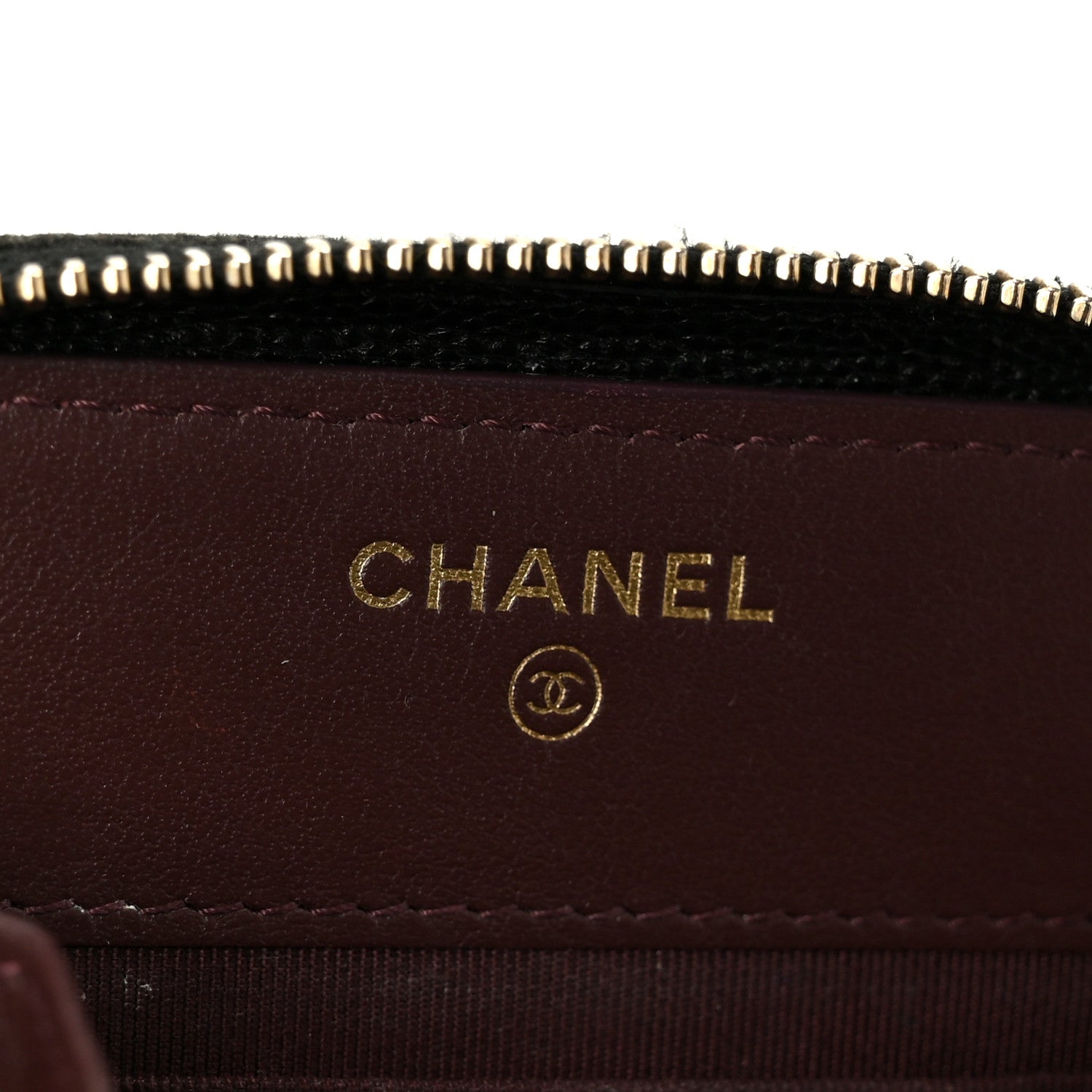 Chanel Caviar Quilted Phone Holder With Chain Black