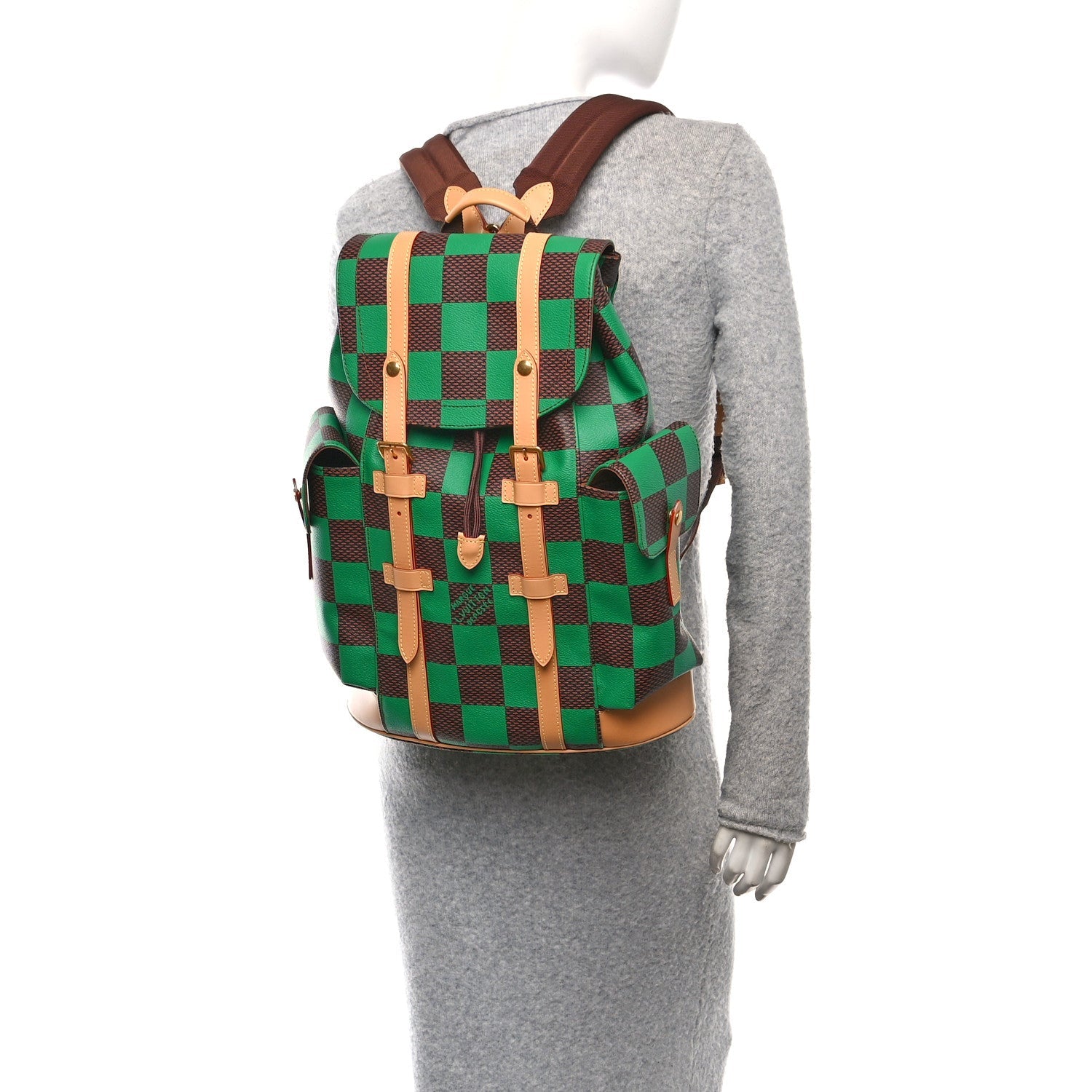 Louis Vuitton Damier Pop Christopher MM Backpack Green