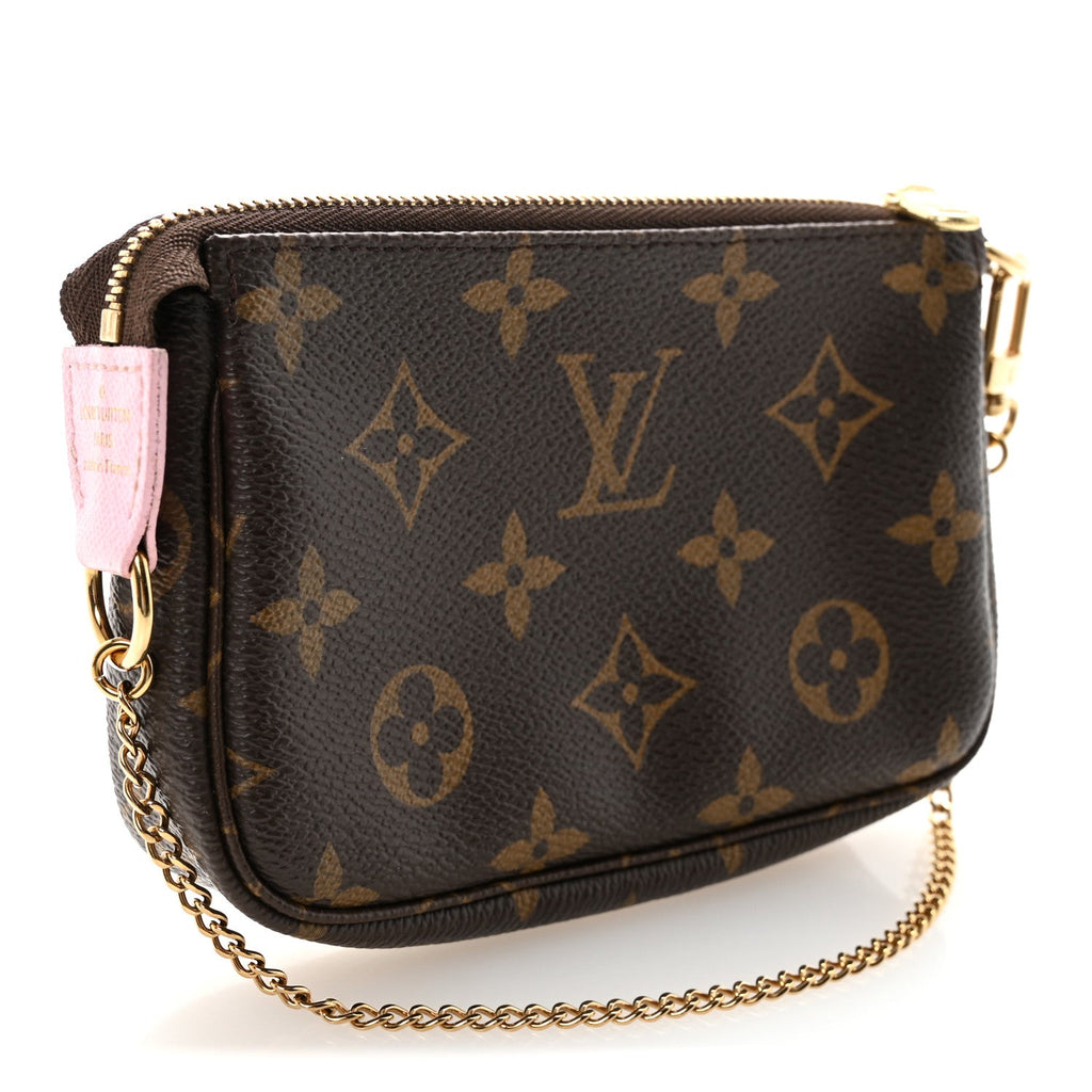 Louis Vuitton Monogram 2021 Christmas Animation Japanese Garden Mini Pochette Accessories Wisteria Pink