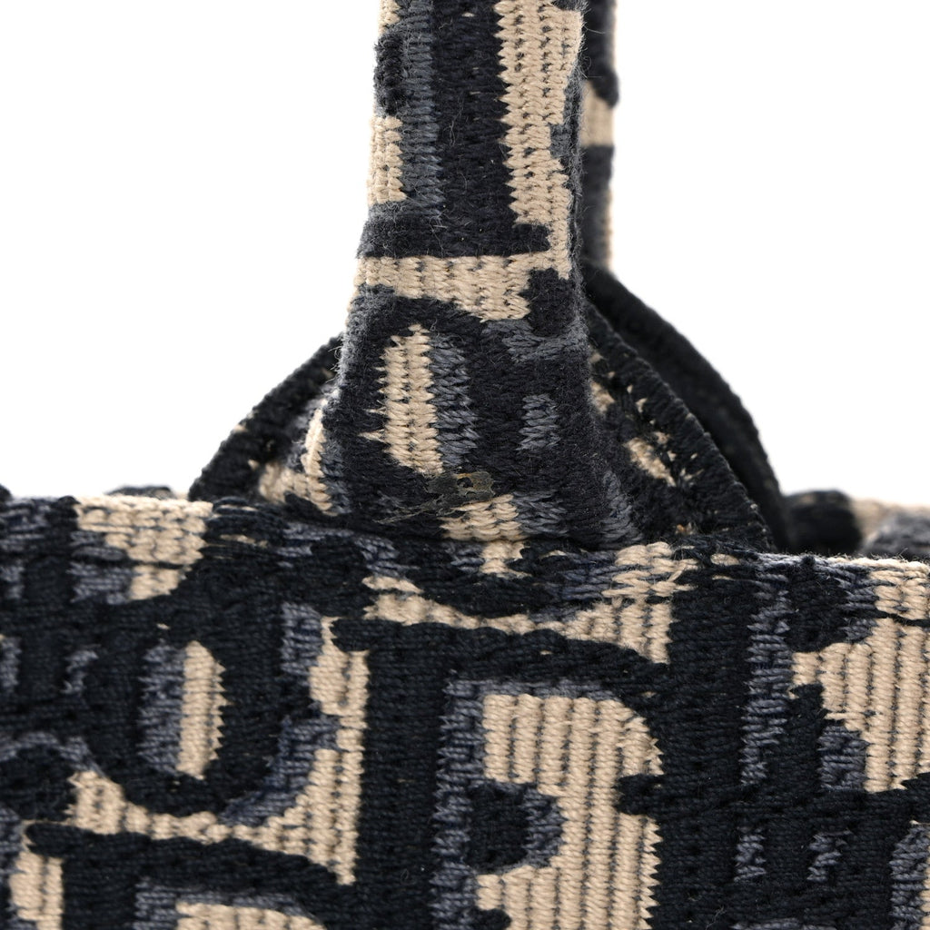 Christian Dior Oblique Medium Book Tote Blue Multicolor