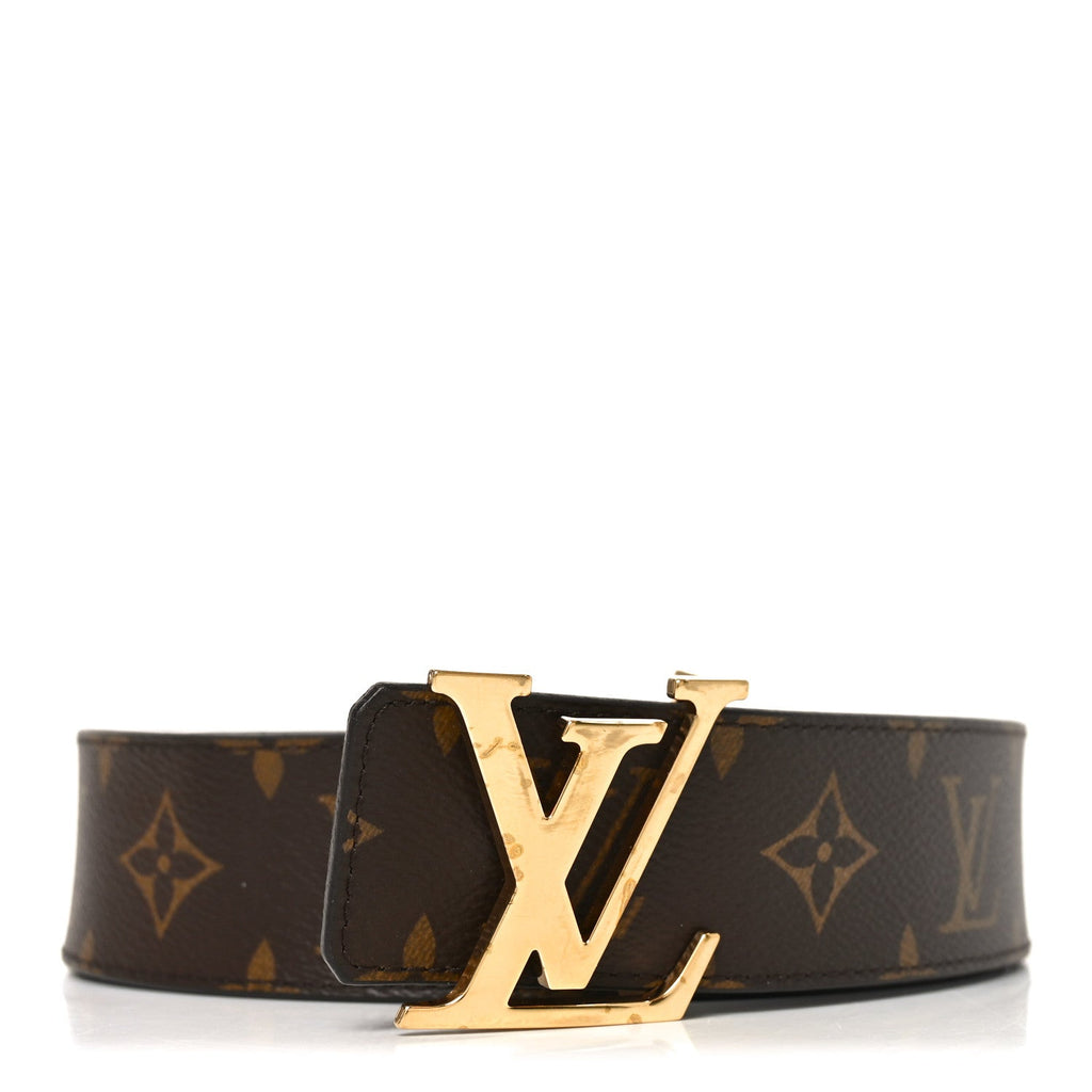 Louis Vuitton Monogram Calfskin 40mm LV Initiales Reversible Belt 95 38 Brown