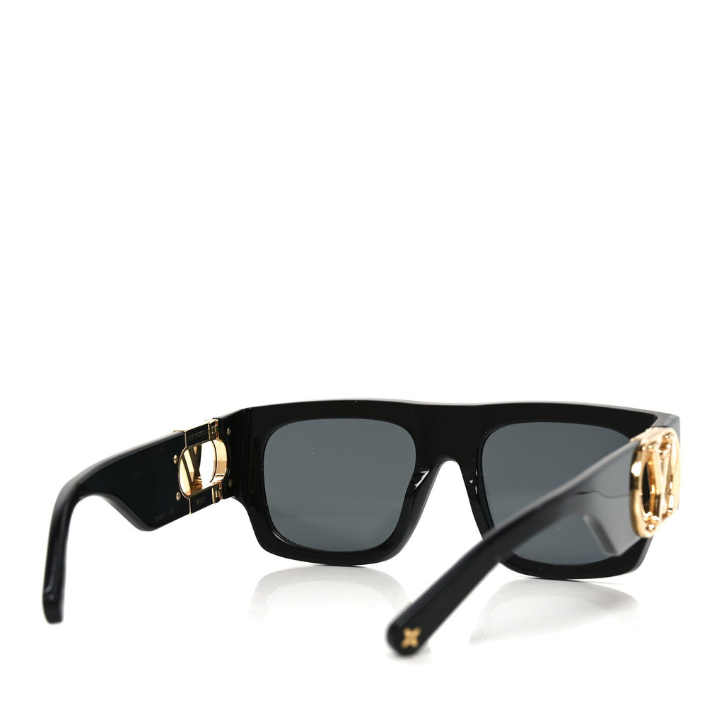 Louis Vuitton Acetate LV Link Square Sunglasses Z1478W Black