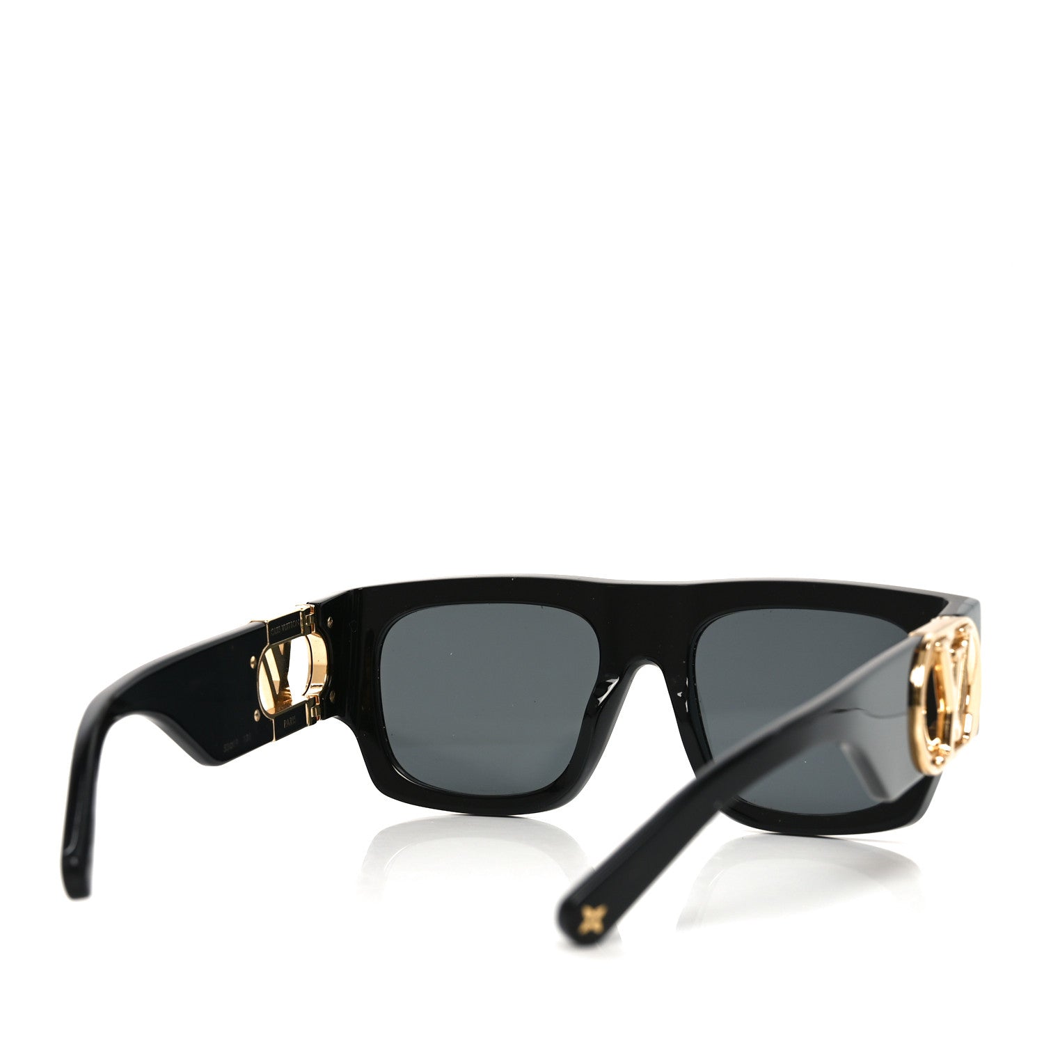 Louis Vuitton Acetate LV Link Square Sunglasses Z1478W Black