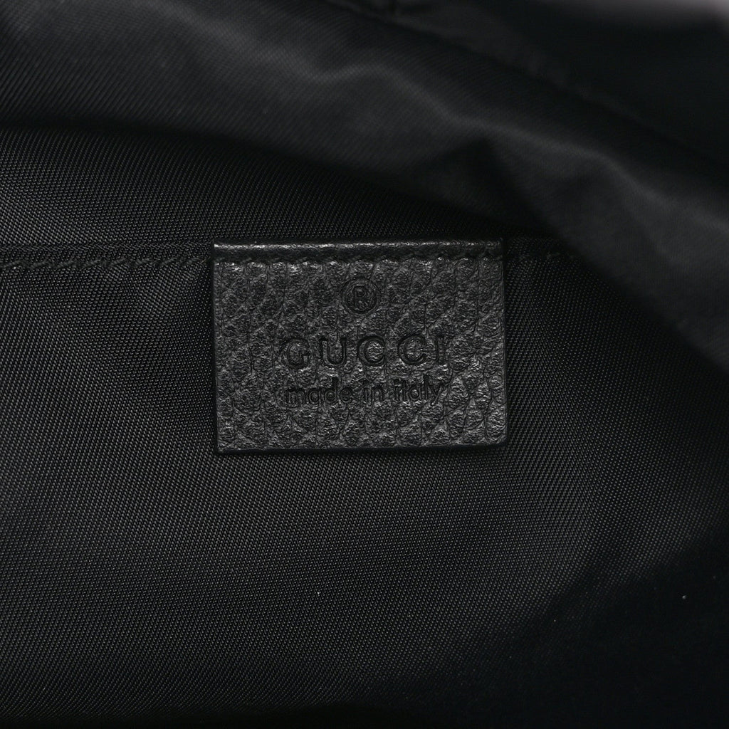 Gucci Nylon Monogram Small Single Buckle Backpack Black