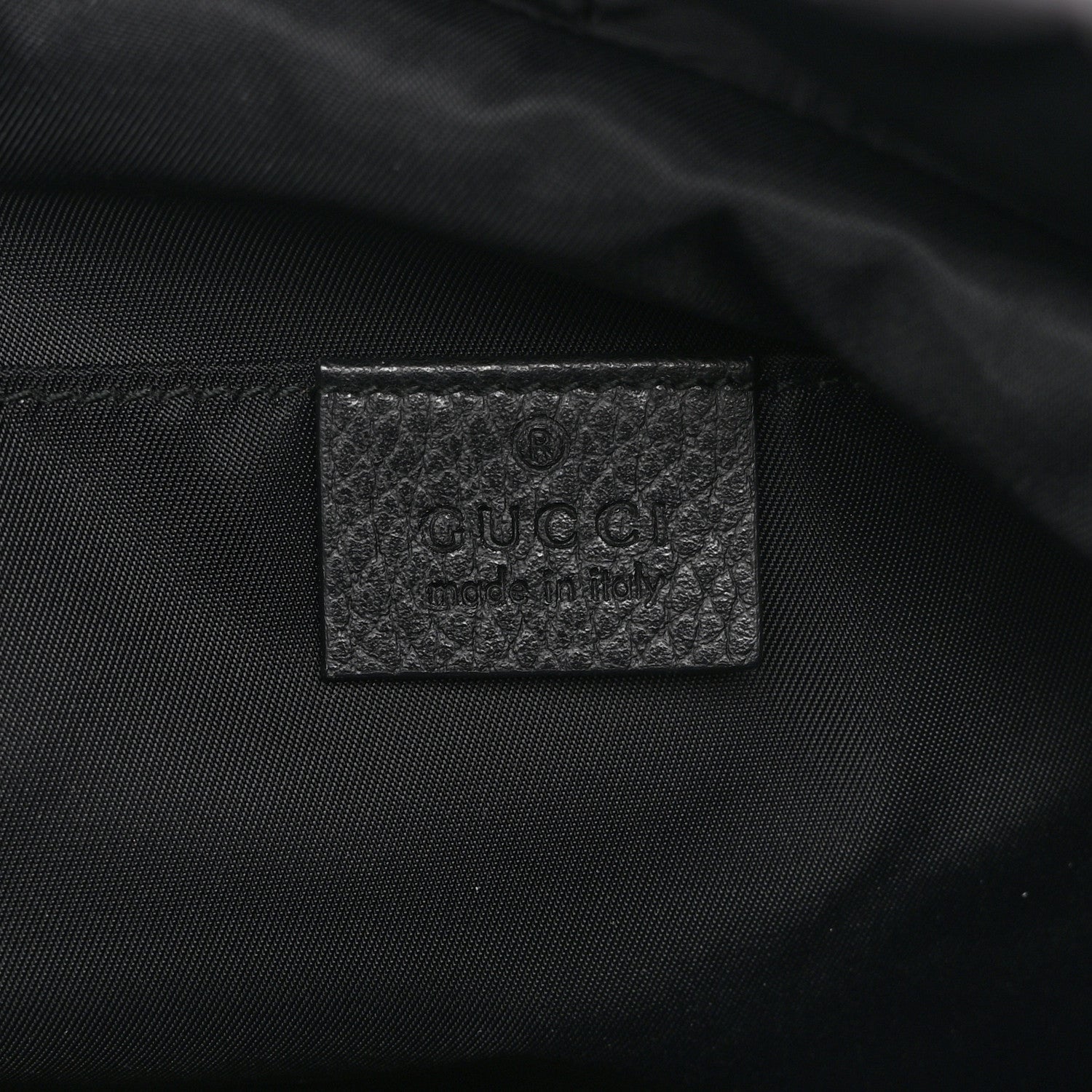 Gucci Nylon Monogram Small Single Buckle Backpack Black