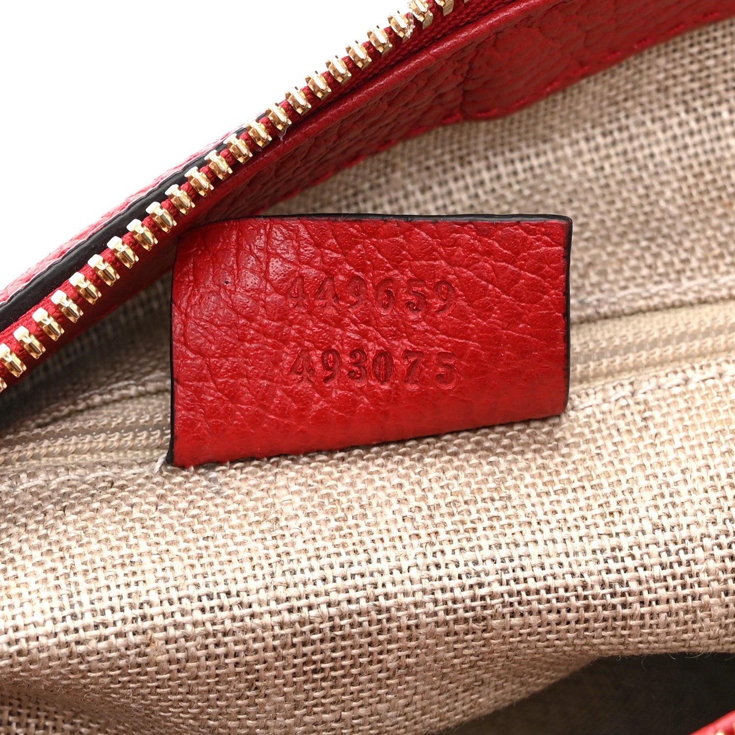 Gucci Dollar Calfskin GG Charm Satchel Red